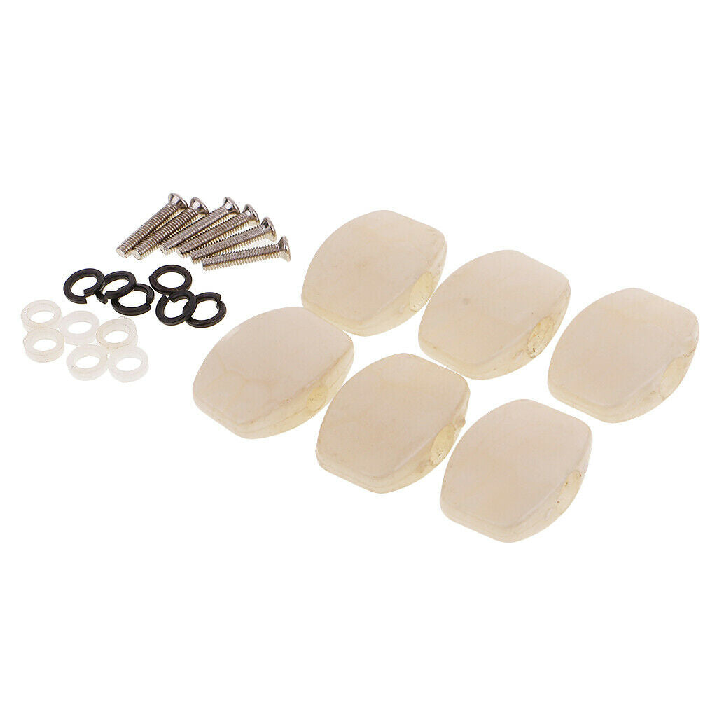 6x Tuning Peg Tuner Button Knobs for Acoustic Guitar Replacement Accessory