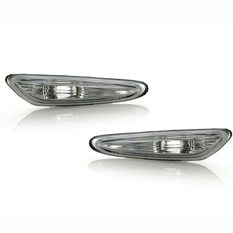 2Pcs Clear Fender Signal Side Marker Light LH RH for 02-05-BMW E46 320i 4D/5D