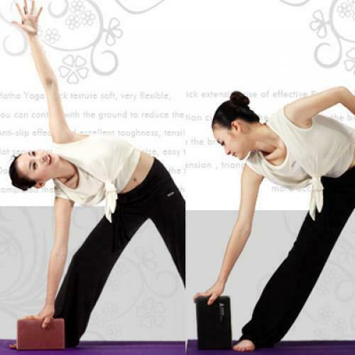 2x Exercise Fitness Yoga Pilates Block Foam Props Brick Home Park Blue