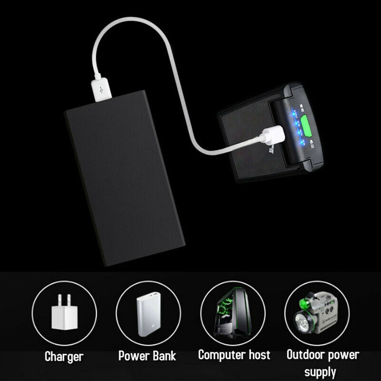 USB Rechargeable LED Clip-on Cap Hat Light Head Lamp Fishing Camp Headlamp