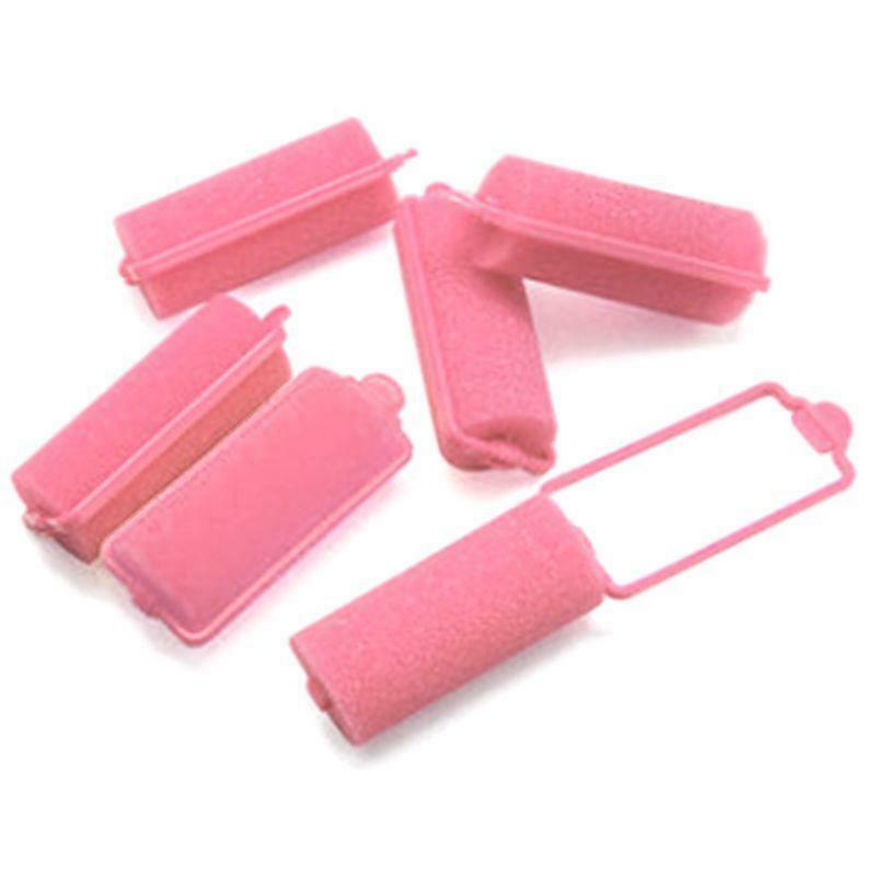 Soft Sponge Hair Rollers Pink DIY Hair Styling Foam Curler Hairdressing Tool
