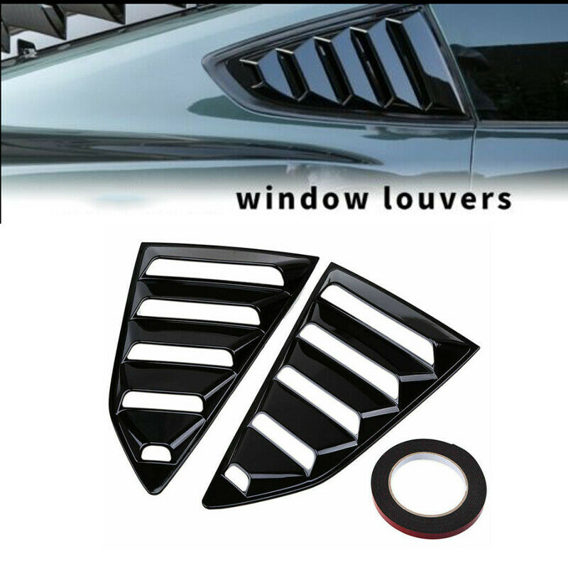 Gloss Black Car Side Window Louver Vent Scoop For Chevrolet Camaro Coupe 2016-Pr