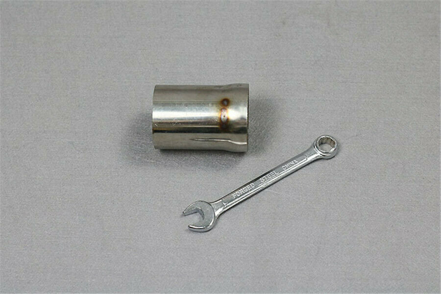 1 Pc 48MM Stainless Steel Catalytic Silencer Noise Sound Eliminator +1 Pc Wrench