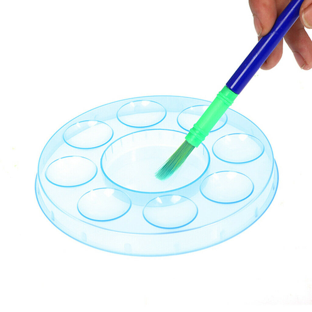 Paint Brush Basin Pot Round Brush Washer Kids Paints Palette Tray Brush Tool
