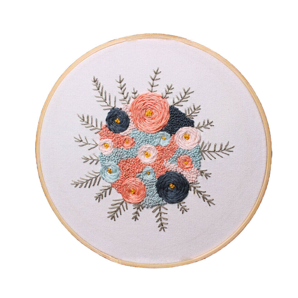 Creative Embroidery Starter Kit Cross Stitch Flower Pattern Spring-Flower_2