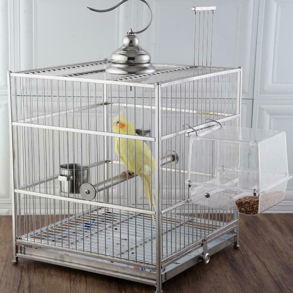 Pet Birds Feeder Food Water Feeding Box For Small Medium Large Birds Parrots