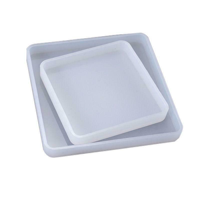 3 Pcs Crystal Epoxy Mold DIY Handmade Mirror Square Round Highlight Silicone