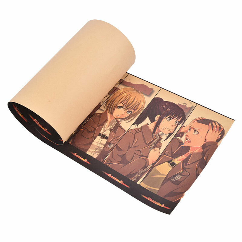 Character Collection Poster Cartoon Anime Kraft Paper Wall Stick.l8