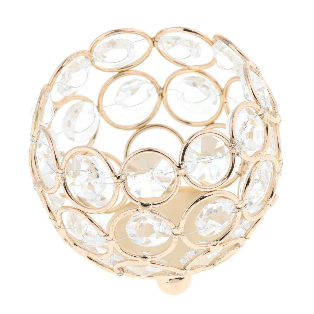 Crystal Candle Holder Candlestick Desktop Centerpieces Ornament for Party Gift