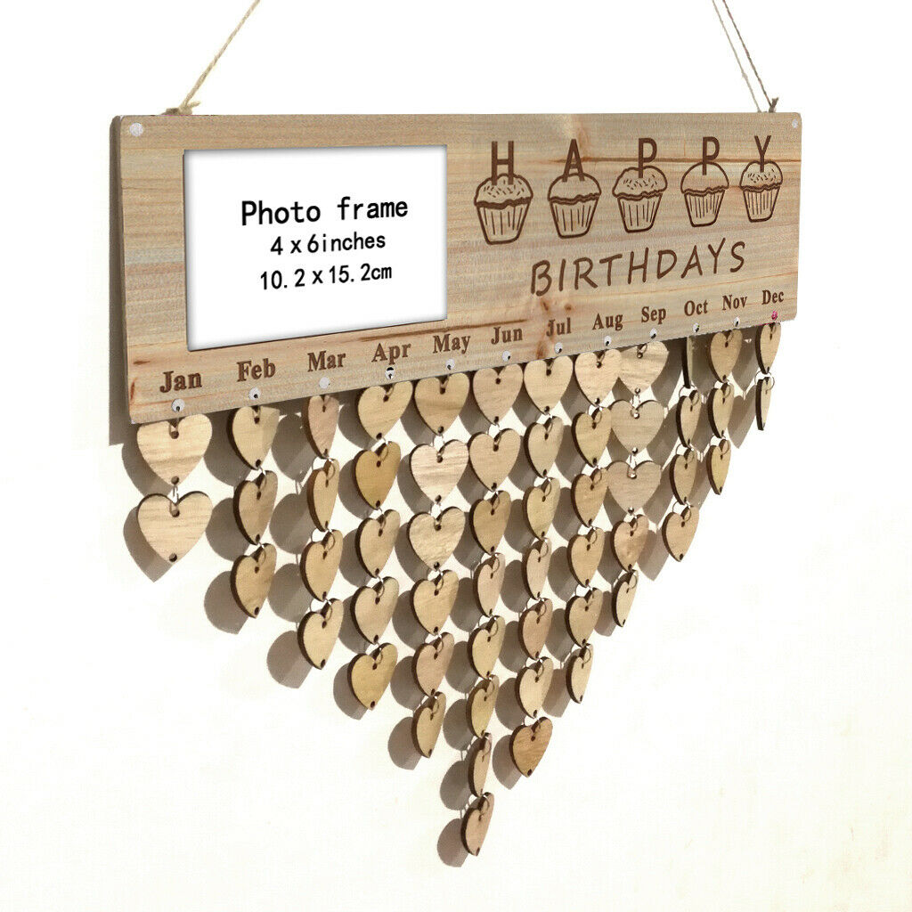 Wooden Family Friends *[Birthday Reminder!] Tracker! Wall Plaque Sign F