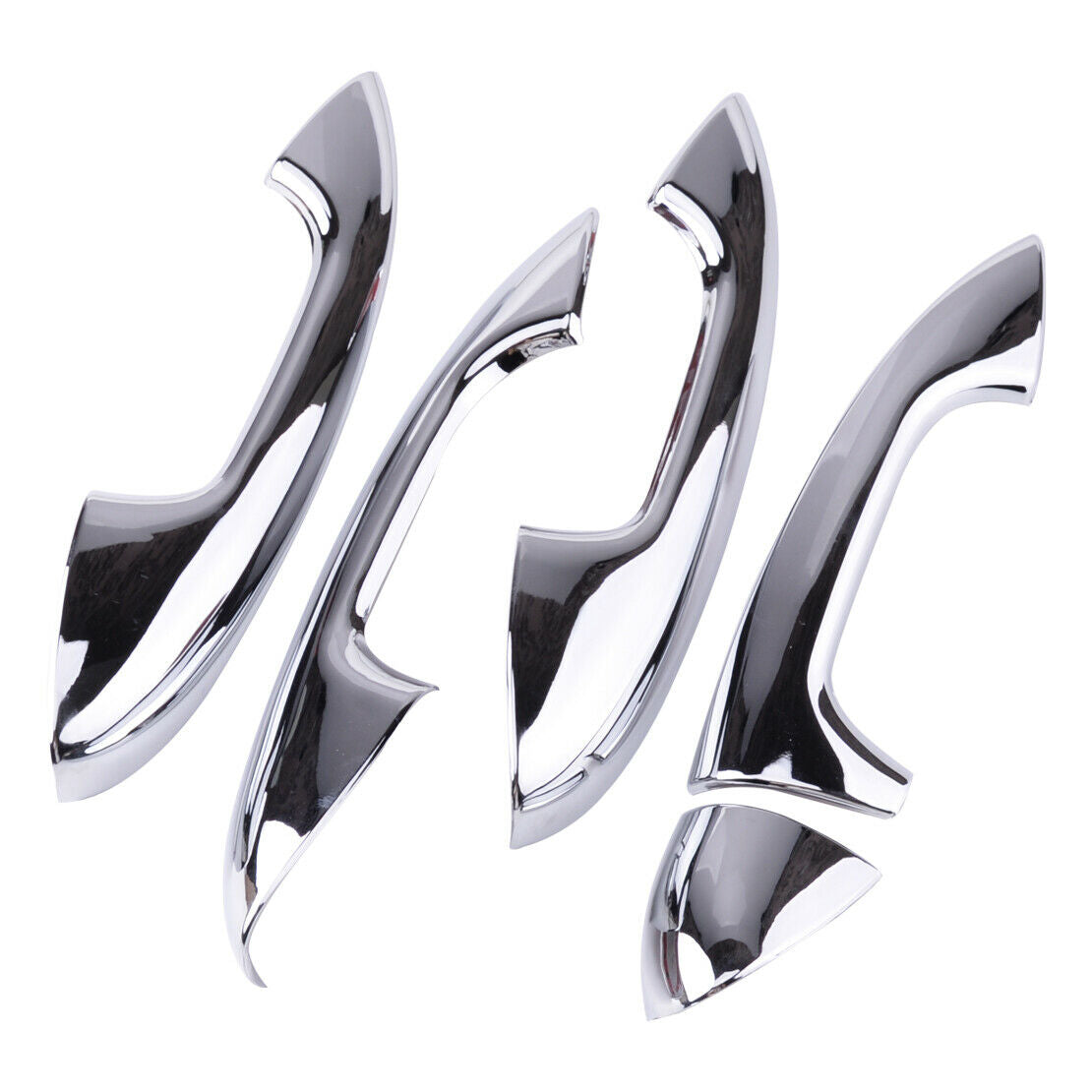 Chrome Side Door Handle Cover Trim Decor 5Pcs fit for Benz C/E Class GLC GLE as