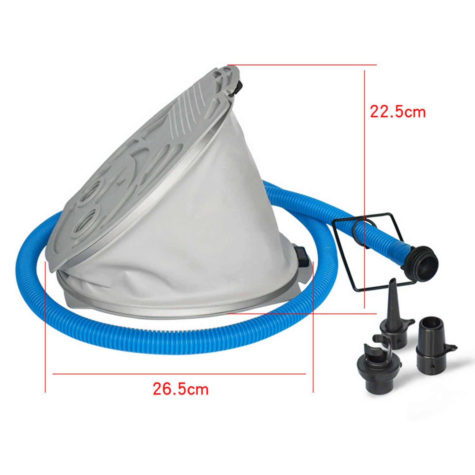 Portable High Pressure Foot Pump Adapter Inflator for Inflatable Boat Canoes