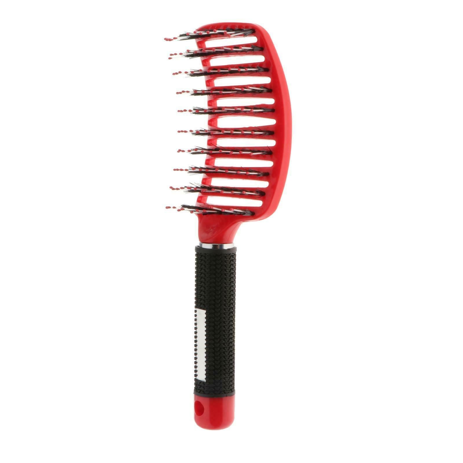 2x Salon Bristle Hair Styling Massage Vent Paddle Comb+Hair Dryer Diffuser
