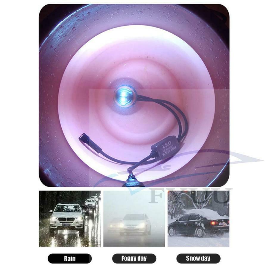 Pair 72W 80000LM Car LED RGB Headlight Kit Phone APP BT Control Bulb Lamp