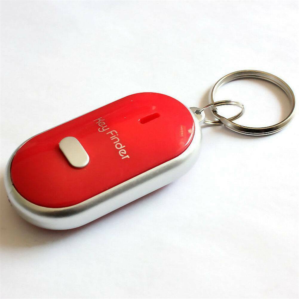 LED Key Finder Locator Find Lost Keys Keychain Whistle Sound Key Holder Rings.