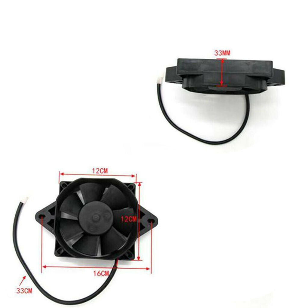 2pcs 12V Square Electric Radiator Cooling Fan Oil Cooler for 150-250 CC ATV Go