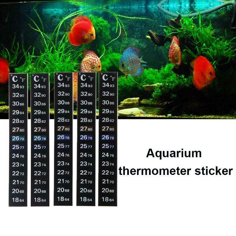 Aquarium Thermometer LCD Fish Tank Temperature Measurement Strip Digital Gauge