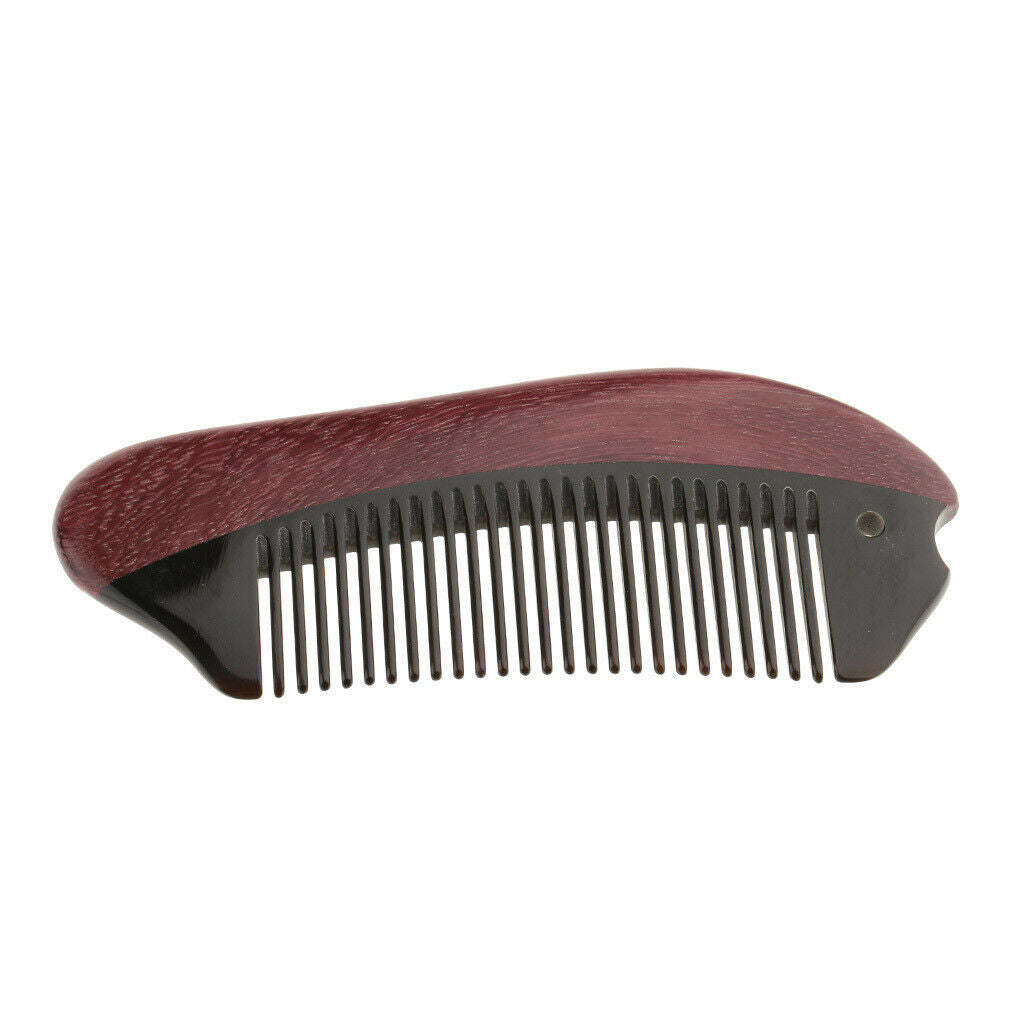 Handmade Wood Natural Ox Horn Anti-Static Hair Massage Comb Without Handle