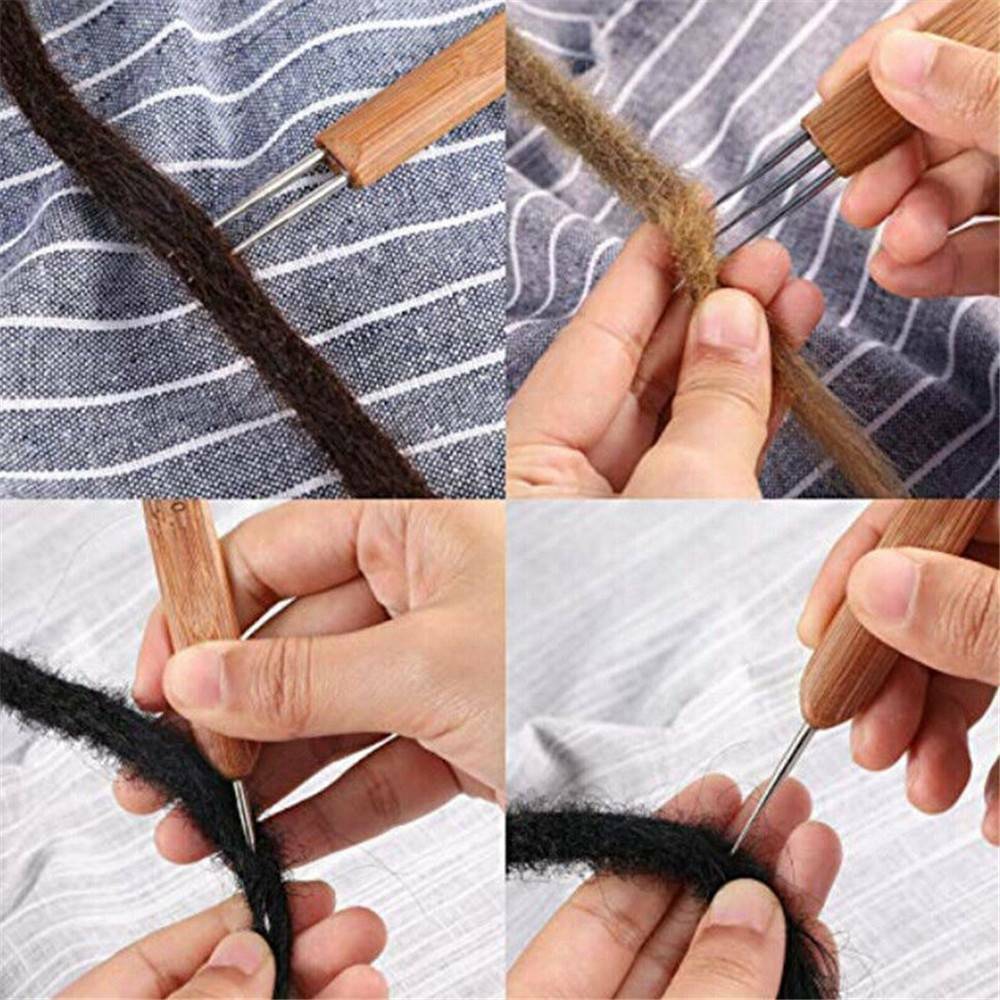 3x Crochet Hook Needle for Braid Hair Micro Braid Needle Dread Lock