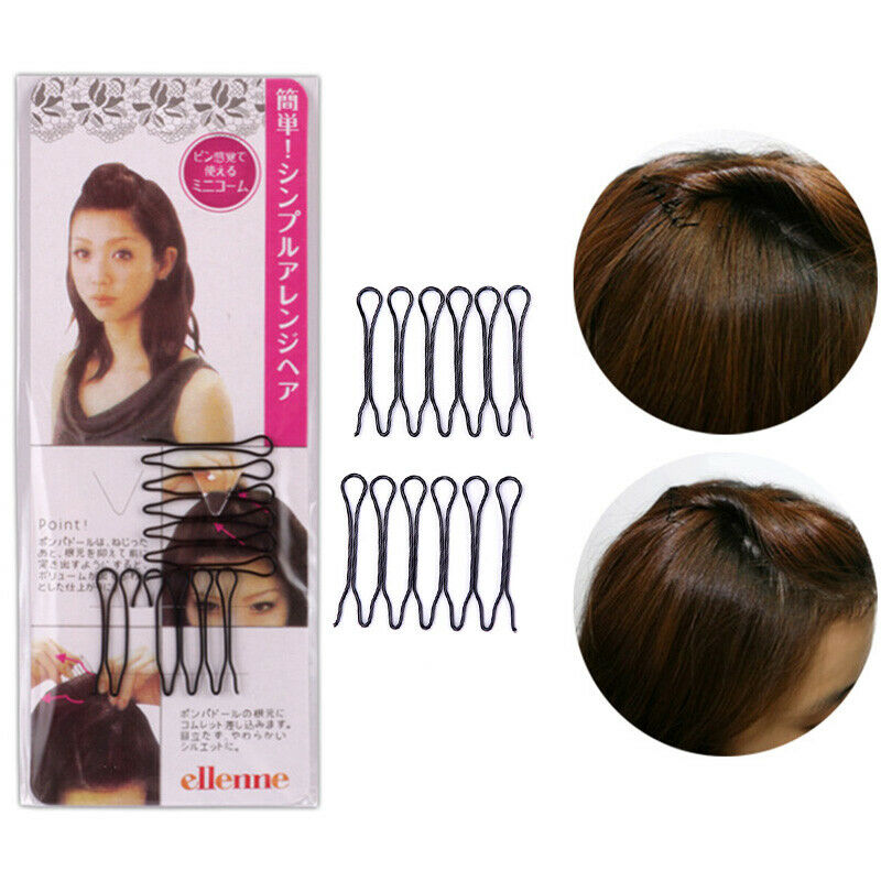 Womens Fashion Black Bangs Hair Clips Comb Hairpin Stretchable Hair Styling Tool