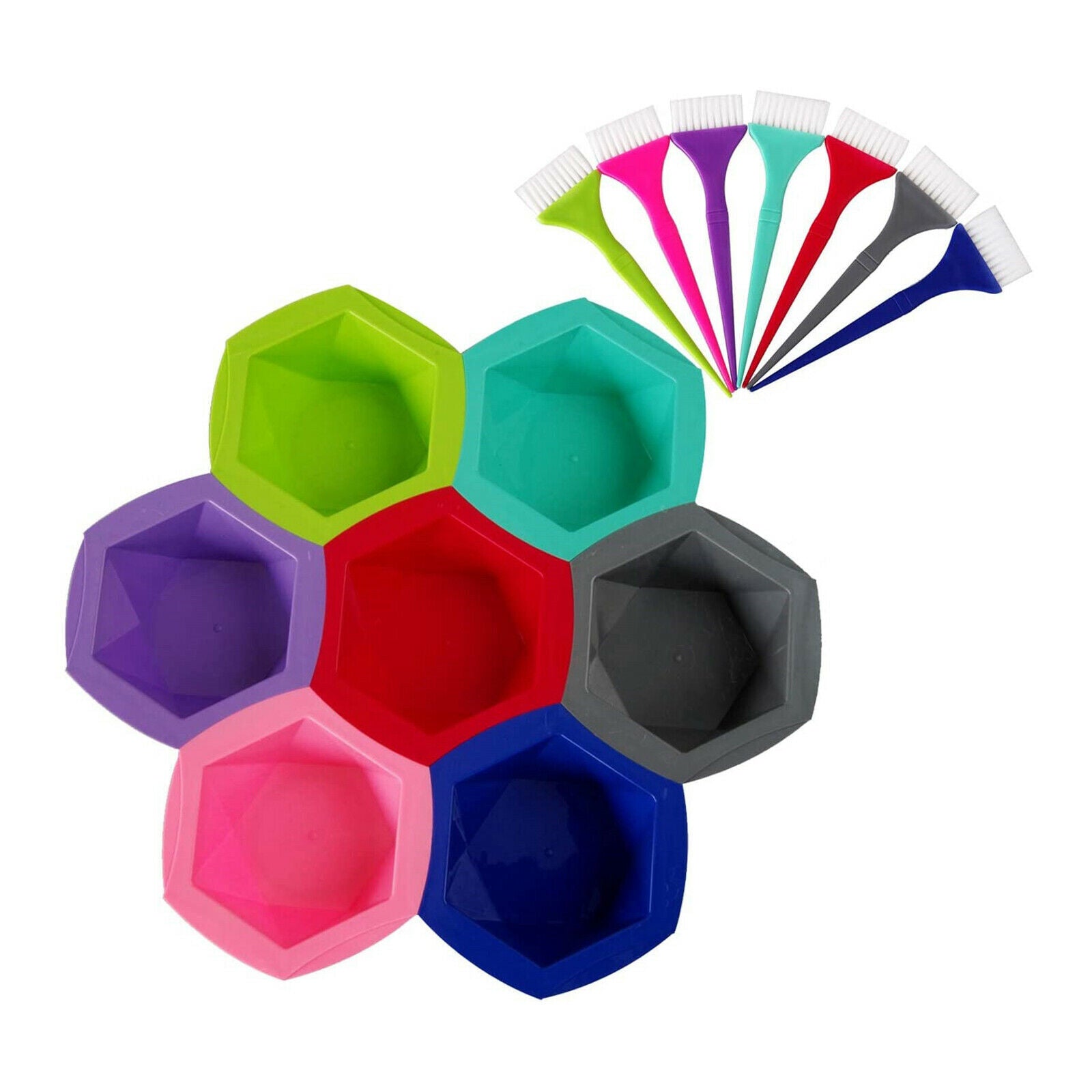 Colorful Hair Coloring Brushes Brush Easy-cleaning Stirring Bowl Set Salon