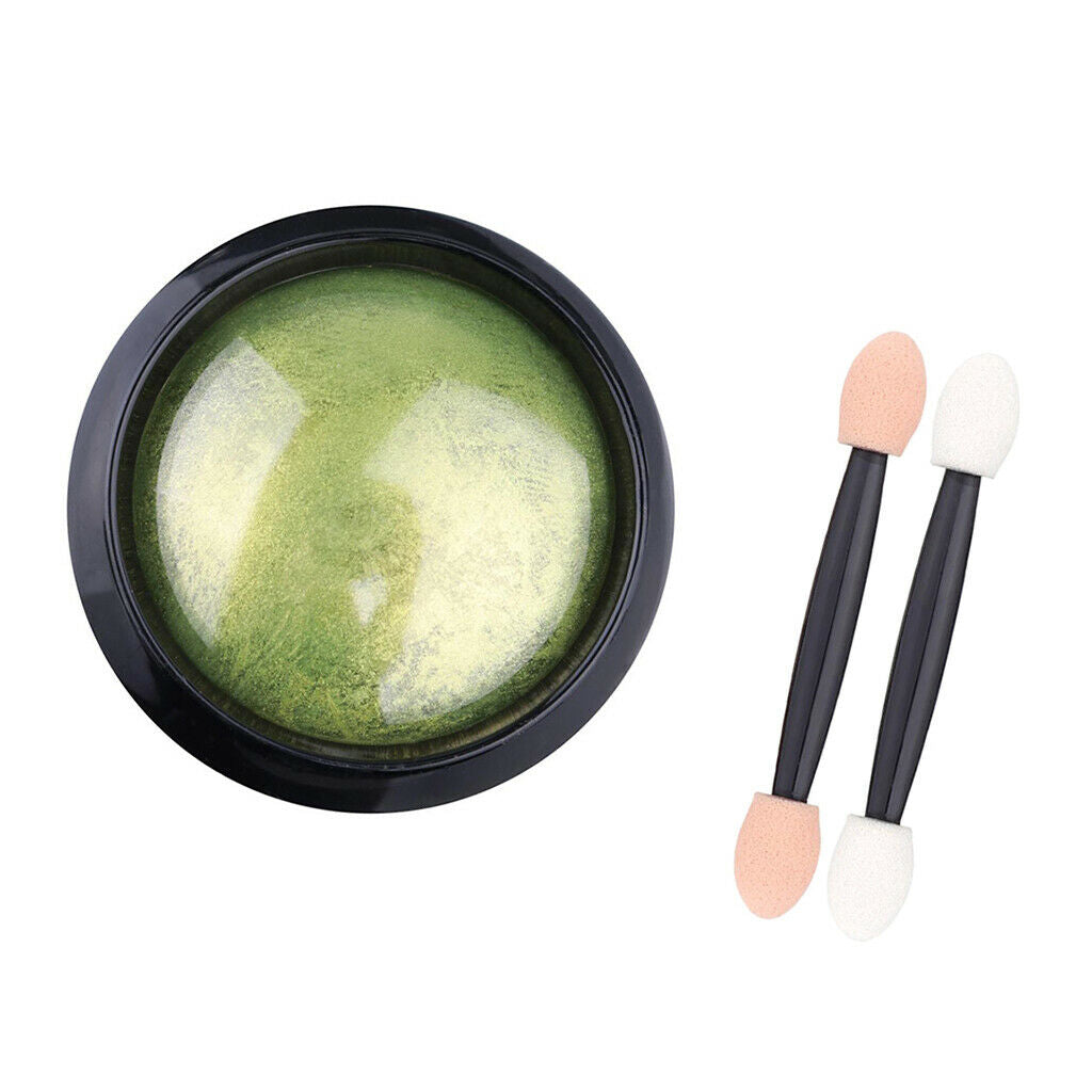 Nail Powder Dust Mirror Effect Glitter Chrome Metallic Manicure Pigment Green
