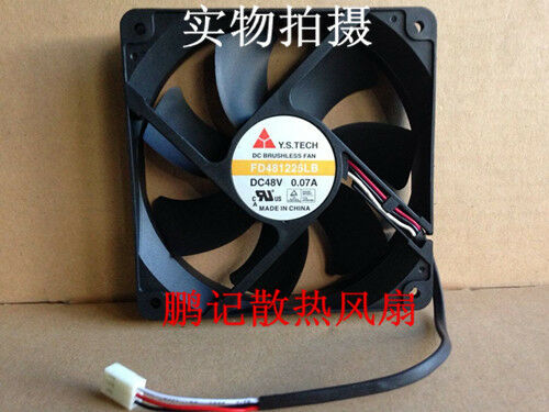 for Y.S.TECH FD481225LB Mute Cabinet cooling fan DC48V  3.36W 120*120*25mm 3pin