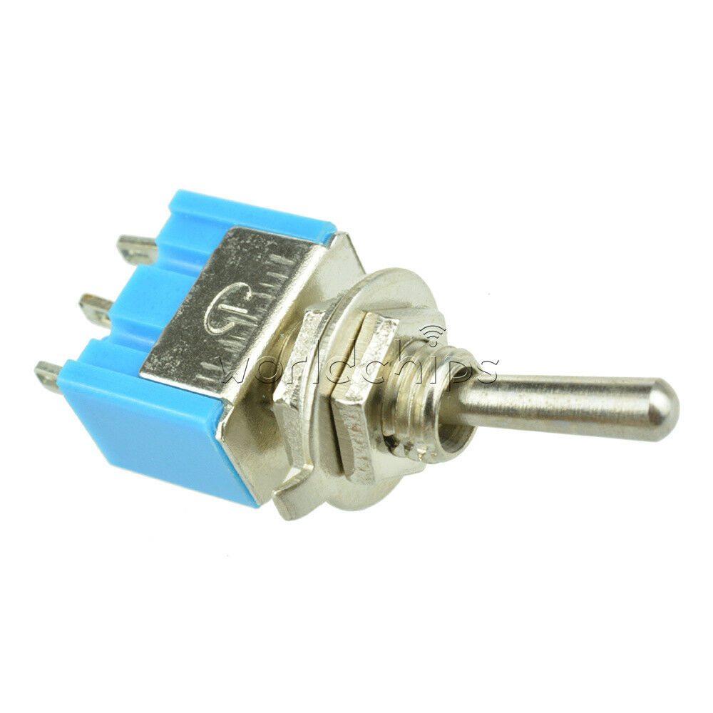 10pcs SPDT MTS-102 3-Pin SPDT ON-ON 6A 125VAC Mini Toggle Switches