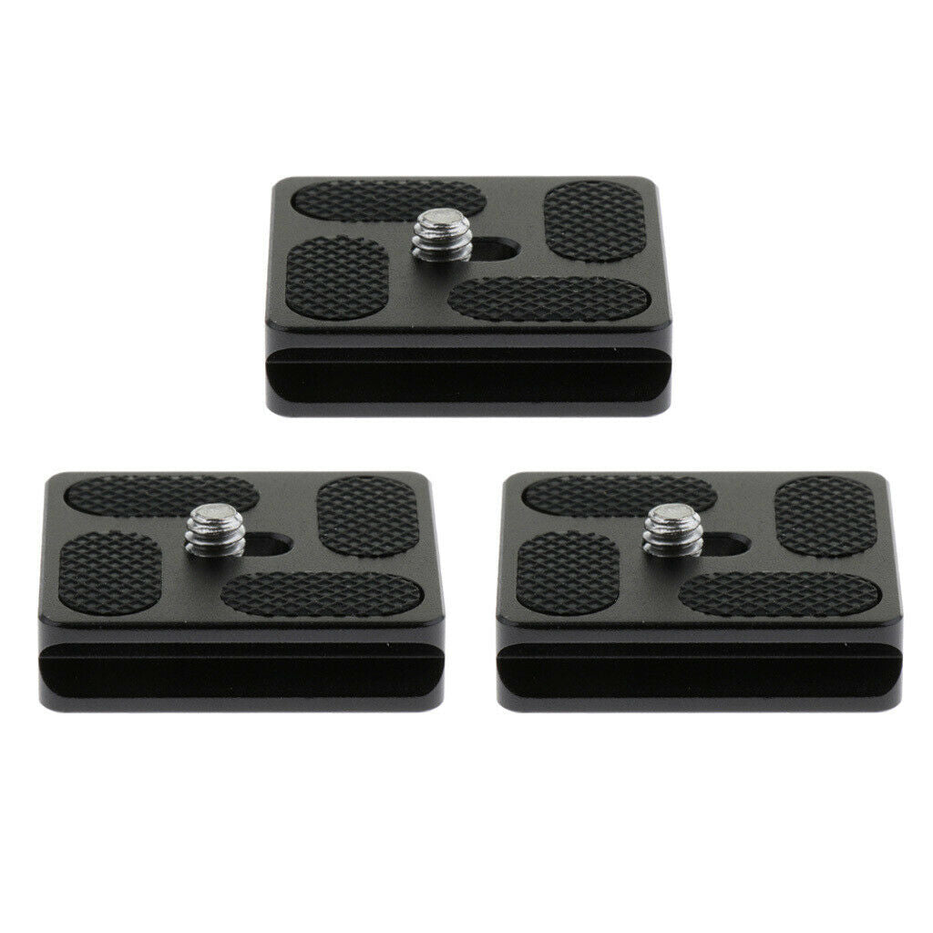 3pcs Camera 1/4" Quick Release QR Plate For Arca-Swiss Tripod Ball Head