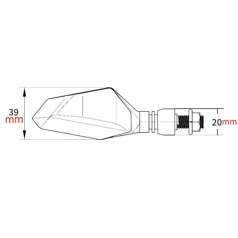 2PCS DC12V 2.5W Motorcycle Turn Signal LED Light Universal Daytime Running Light