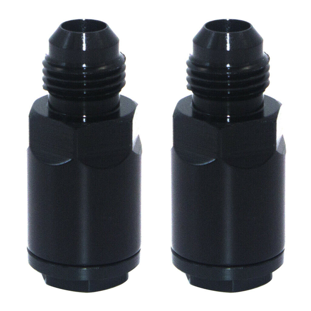 2x Fuel Line EFI Adapter Fitting -6 AN Male to 1/4" Quick-Push Hardline Adaptor