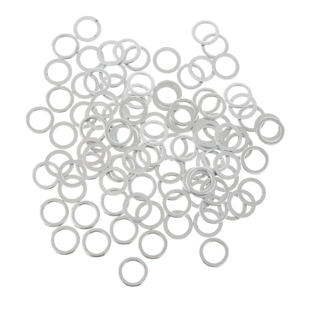 10pcs Skateboard Trucks Mounting Axle Hexagon Nuts + 100pcs Bearings Washers