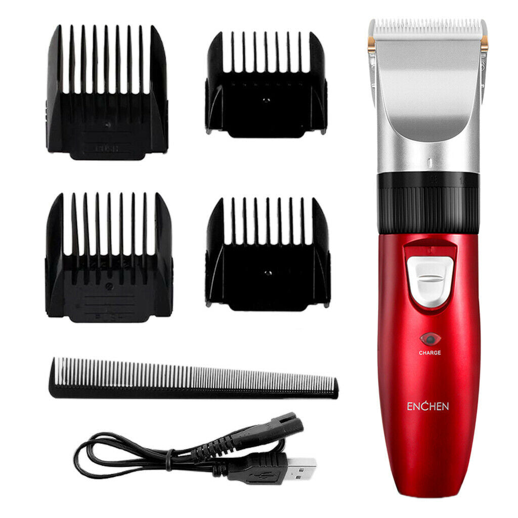 2x Home Kid's Male Barber Electric Hair Clipper & Accessories Rechargeable