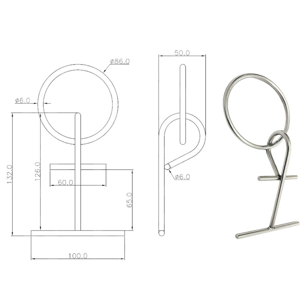 Marine Grade SS304 Portable Dock Ring Spring Ring Fishing Boat Accessory