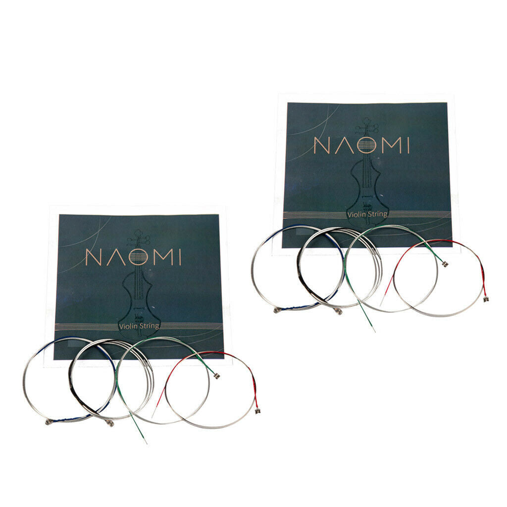 2 Set Violin Fiddle Replacement String E-A-D-G for Size 4/4 3/4 Violin Players