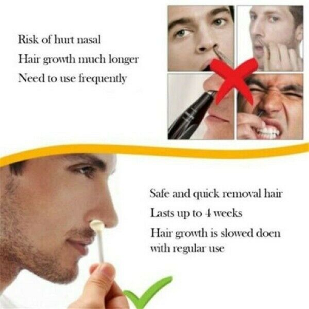 1+5x Nose Ear Hair Removal Wax Set - Sticks Easy Mens Nasal Waxing Strip Remover