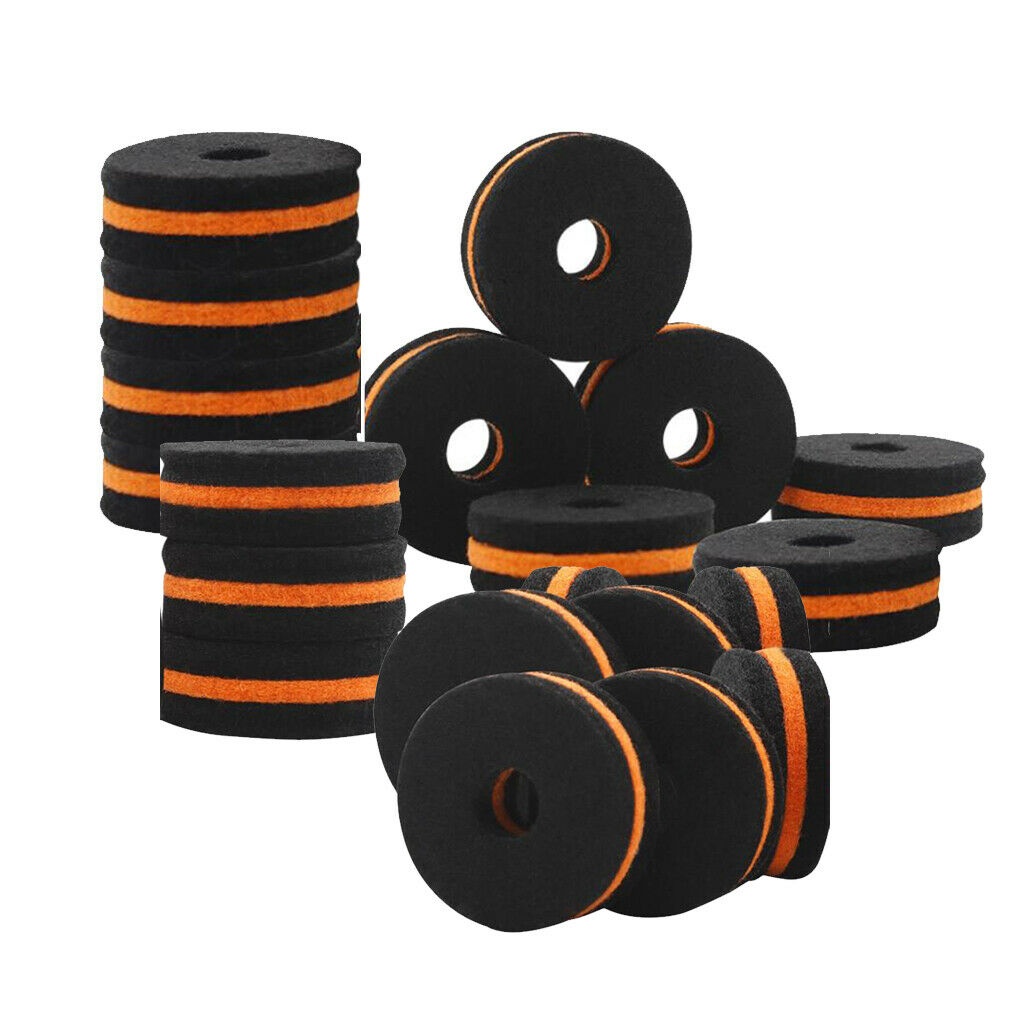 Black& Orange Cymbal Stand Felt Washers 35mm Diameter for Drum Set Parts