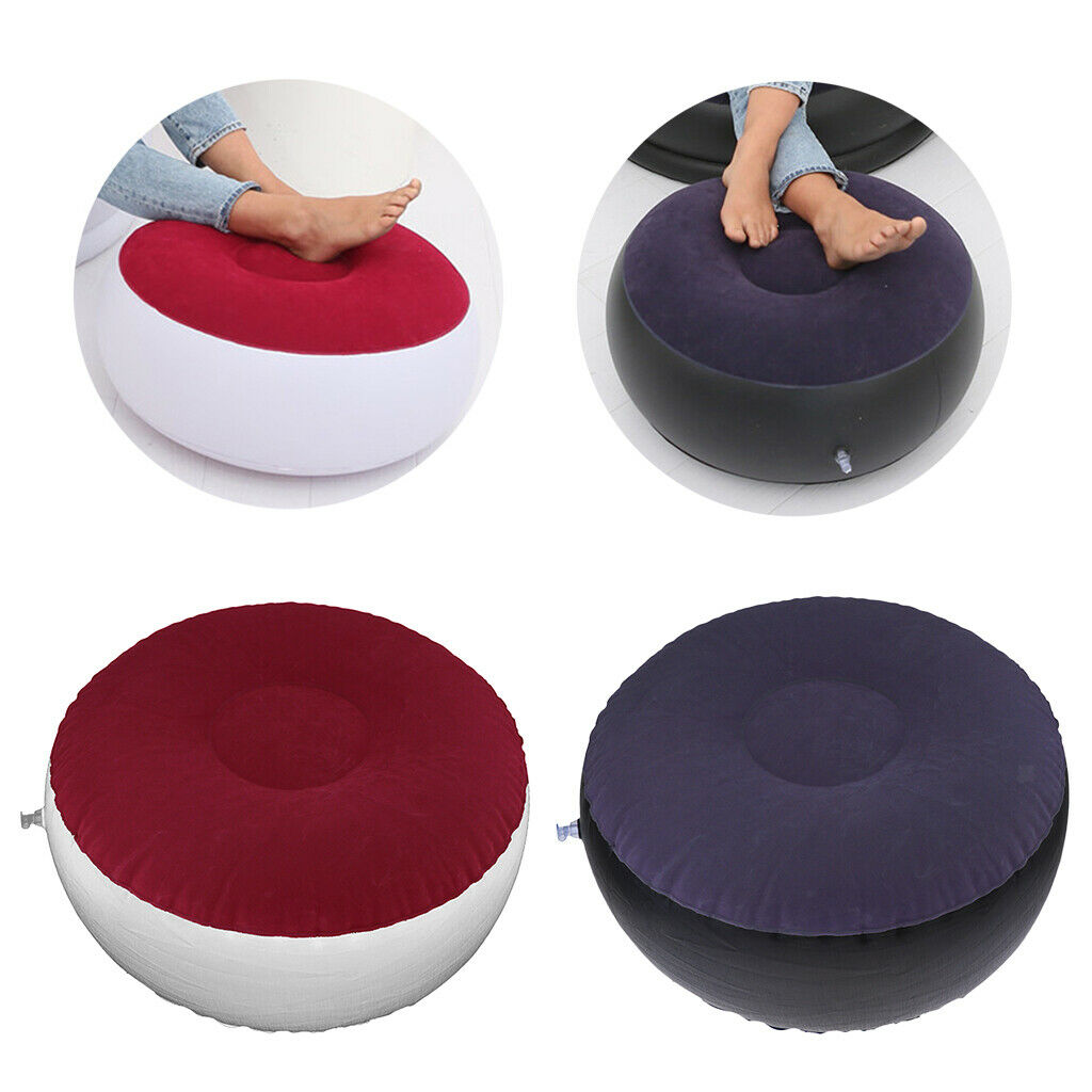 2 Pieces Inflatable Stool Ottoman Camping Leisure Air
