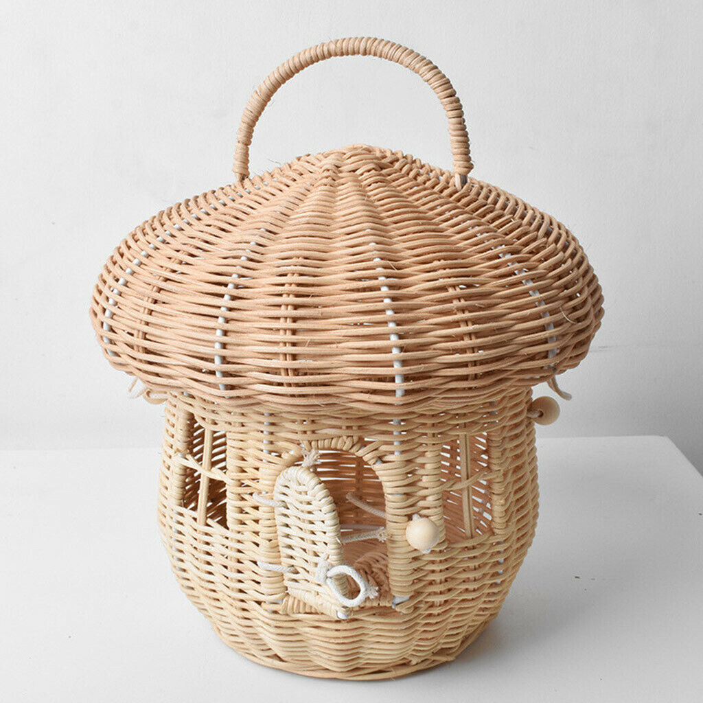 Women Fashion Rattan Laundry Basket Bucket Party Kid Room Grocery Basket