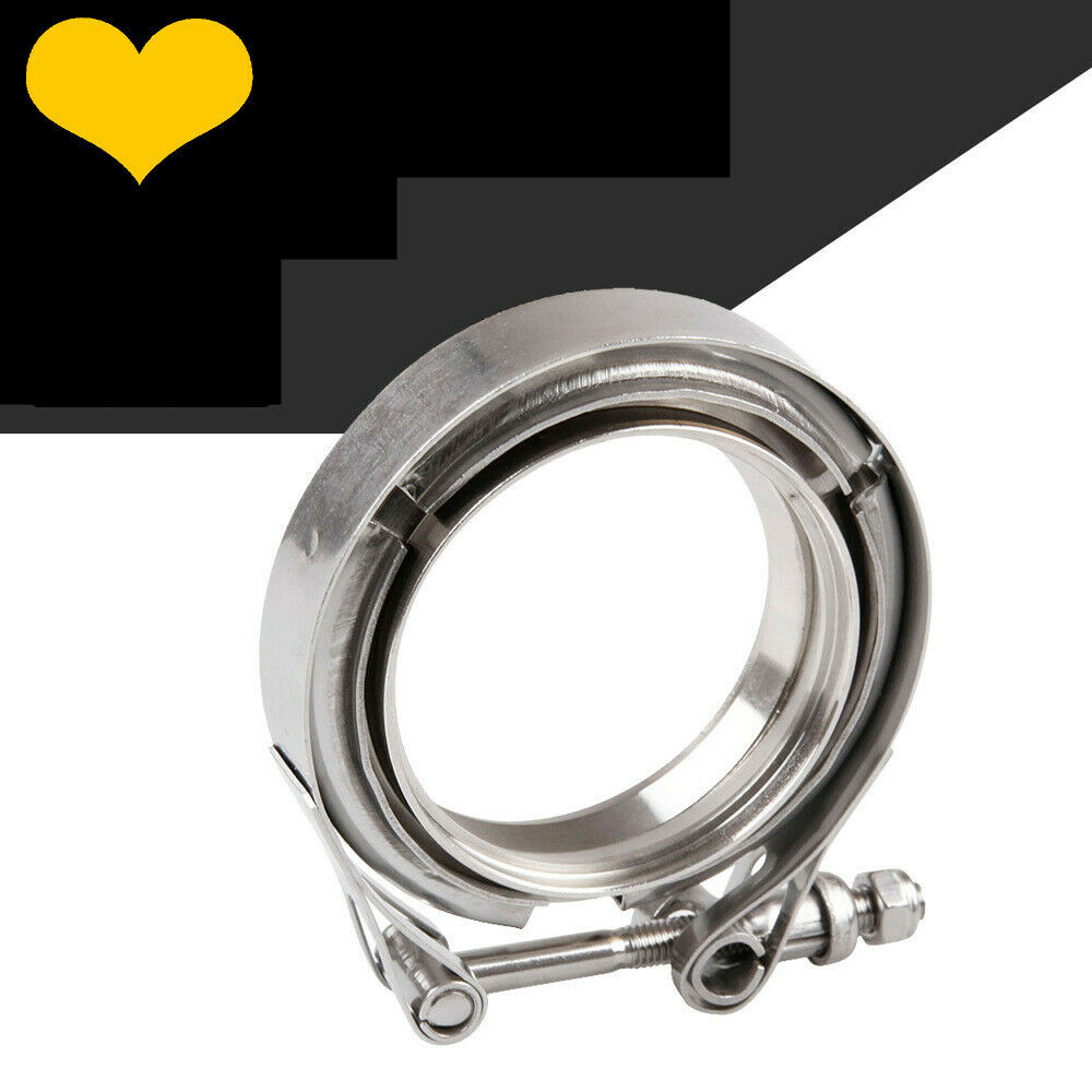 3" Inch Universal Stainless Steel V-Band Turbo Downpipe Exhaust Clamp Vband 76mm
