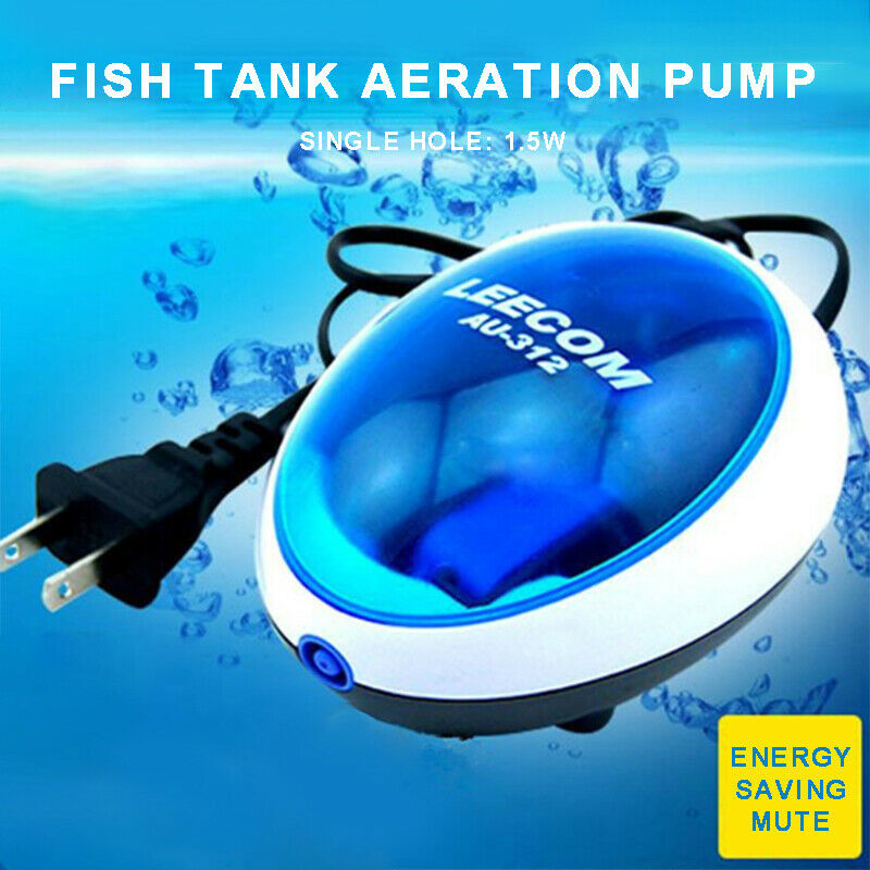 Mini 1.5W Ultra Silent High Energy Efficient Aquarium Oxygen Air Pump Fish Tank