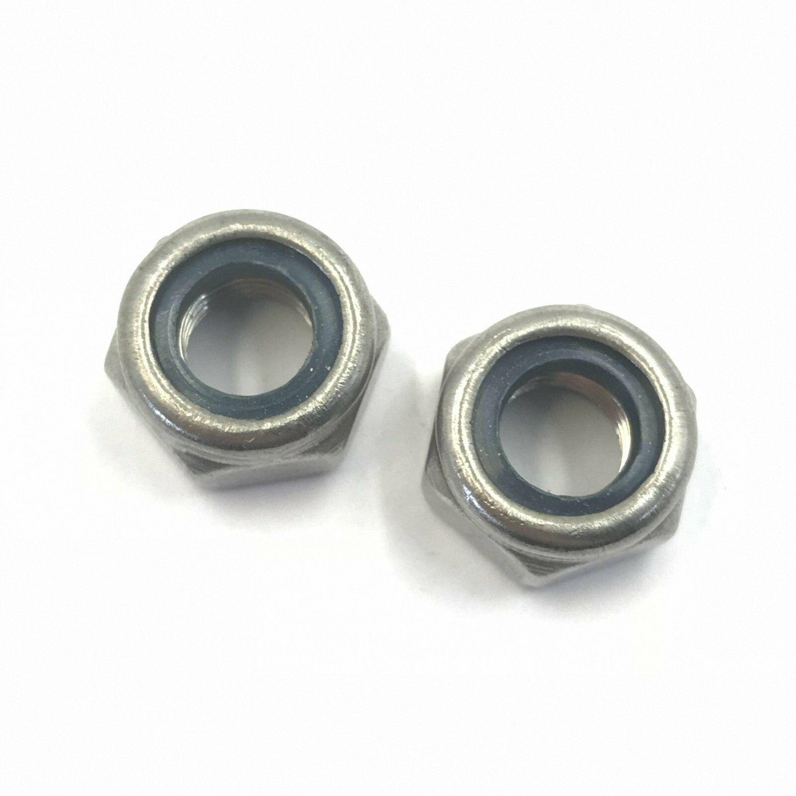 M12 x 1.75 Stainless Steel Nylon Lock Hex Nut Right Hand Thread 12Pcs [M1]