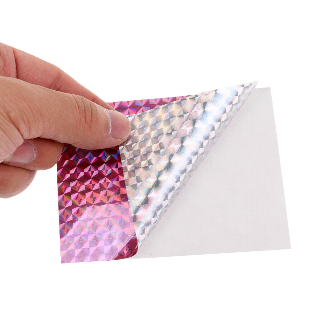 5pcs DIY Fishing Lure Outer Scale Reflective Tapes DIY Tackle Crafters Pink
