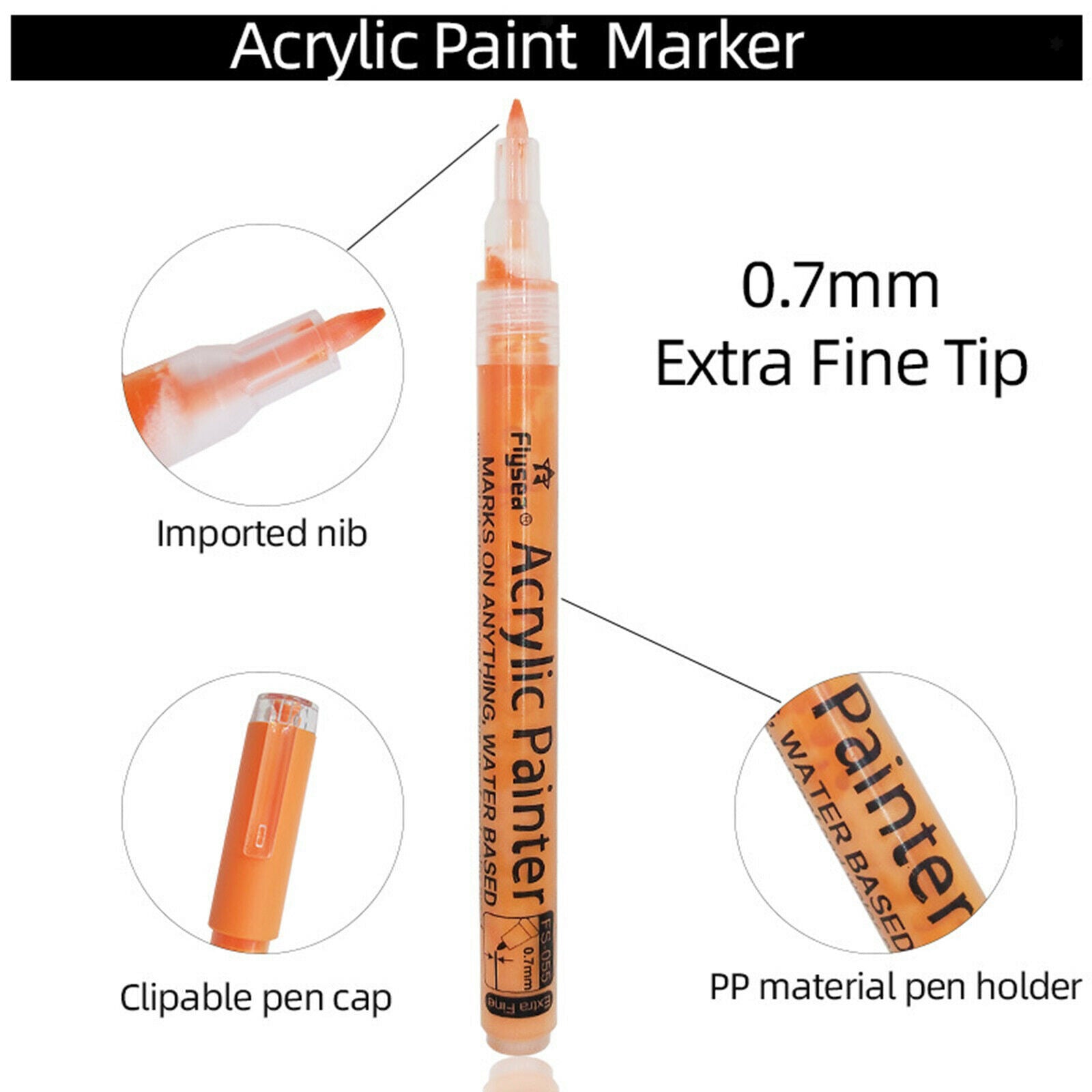 28x Acrylic Paint Pens Glass Metal Ceramic Painting Scrapbooking Markers