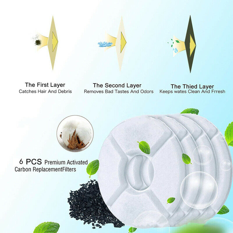 5Pcs Pet Water Dispenser Replacement Filters Activated Carbon Replaceme.l8