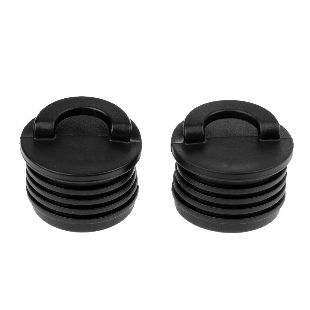 2Pcs Plastic Boat Scupper Stopper Bungs Replacement Holes Plugs Parts Black