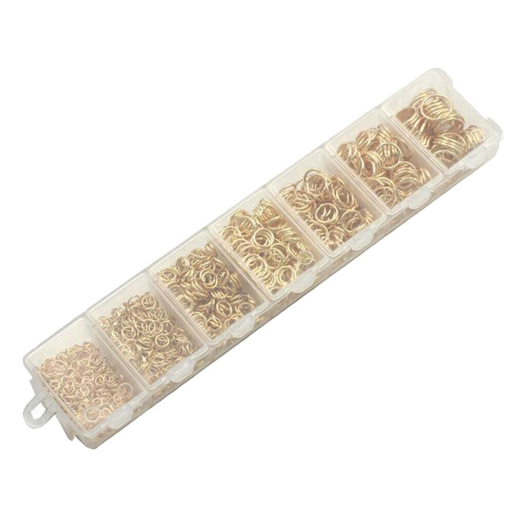 2900x Assorted Sizes Alloy Open Jump Rings Jewellery Making Connectors