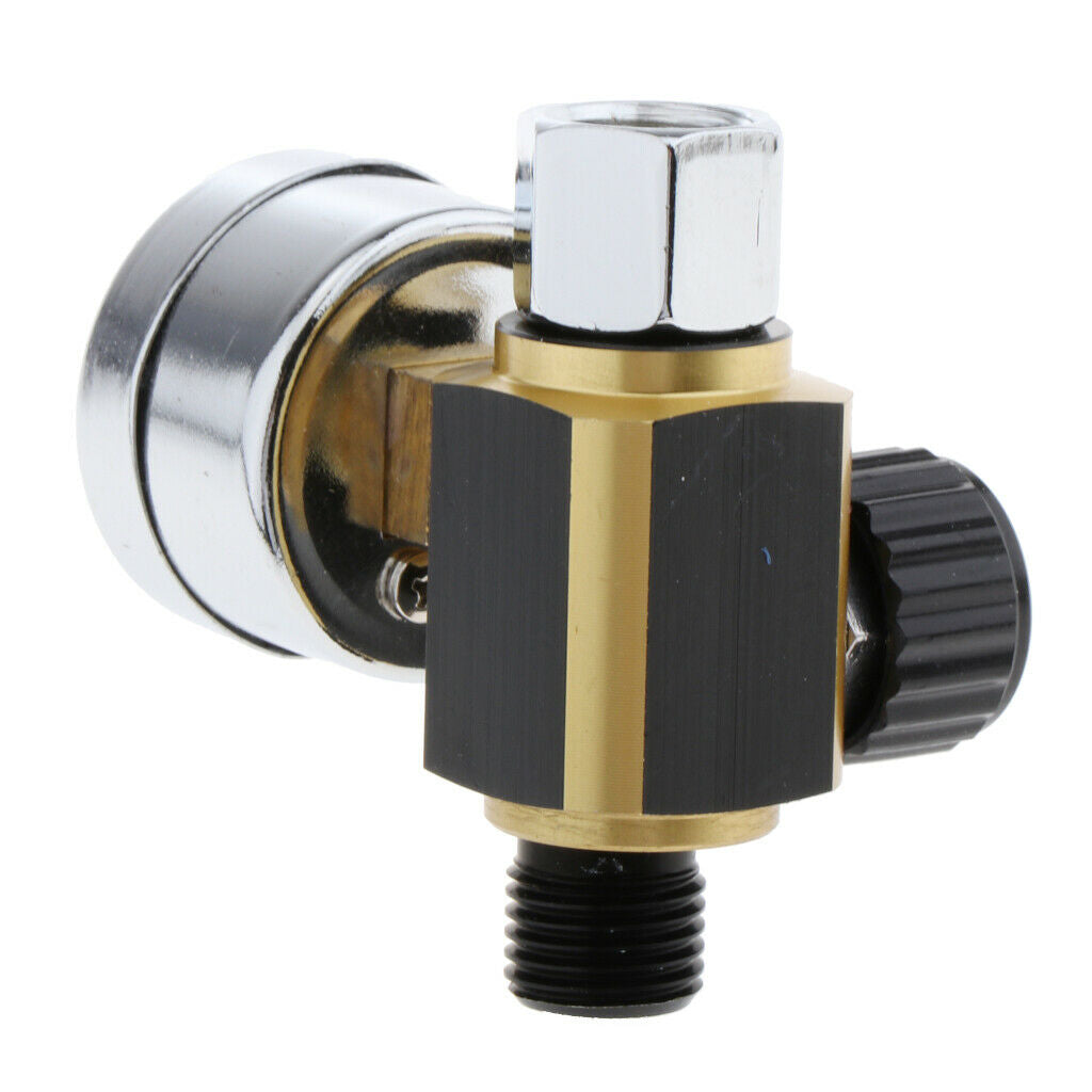 1/4" Spray Paint Gun Air Pressure Regulator Gauge Oil Water Filter Trap Auto New