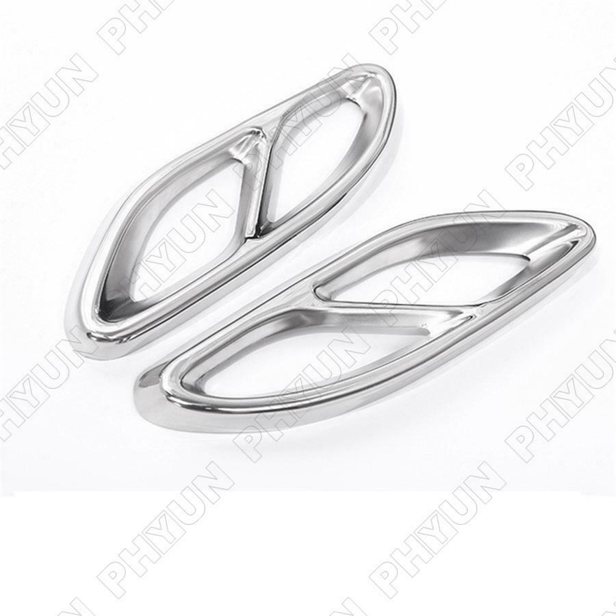 For Mercedes Benz A/B/GLE/GLC/E Class Car Rear Exhaust Tail Pipe Cover Trim 2Pcs