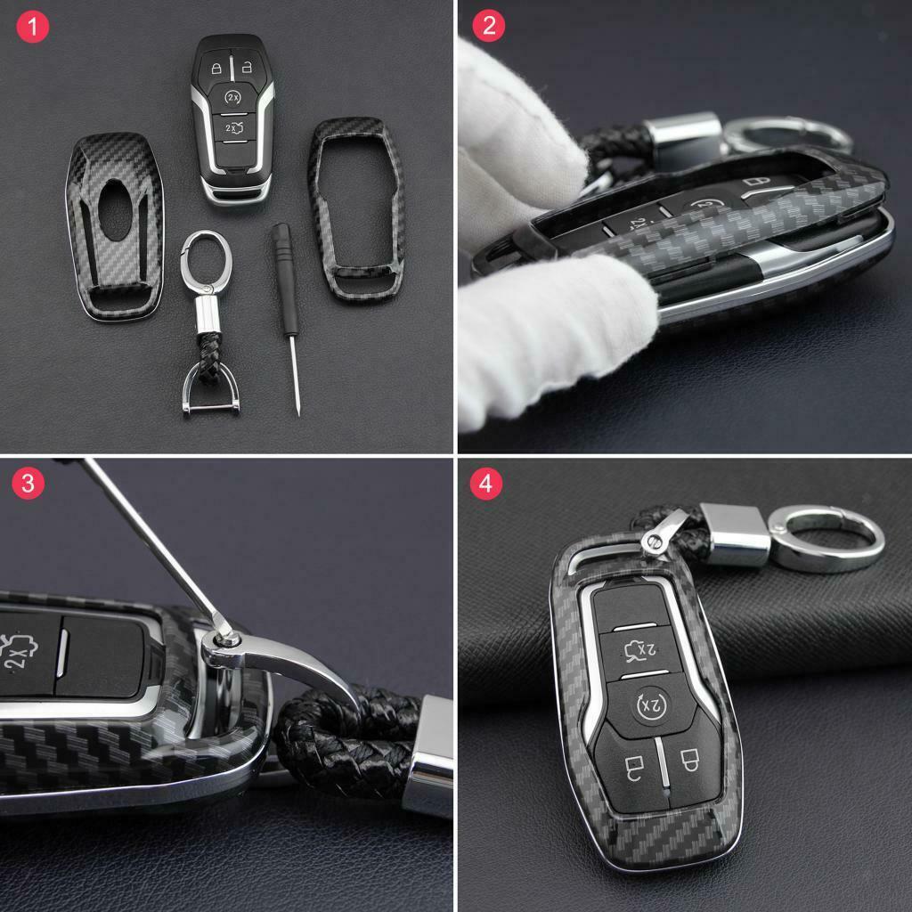 Strong Signal Car Key Cover Chain Fob Case for Lincoln 85x42x20mm Style02